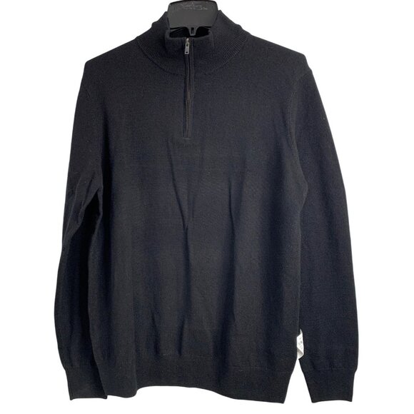 NWT Christian Lacroix Mens Fine Merino Wool 1/4 Zip Pullover Sweater M RD10175 - Picture 1 of 6
